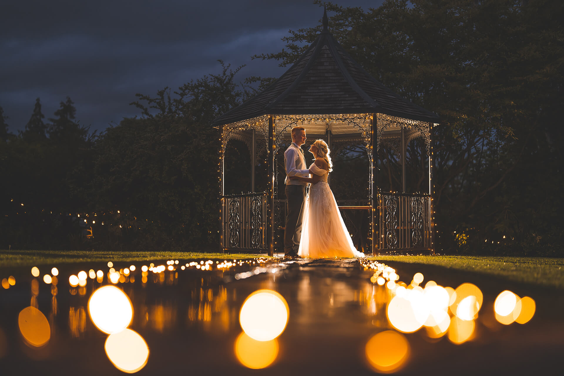 gazebo at night