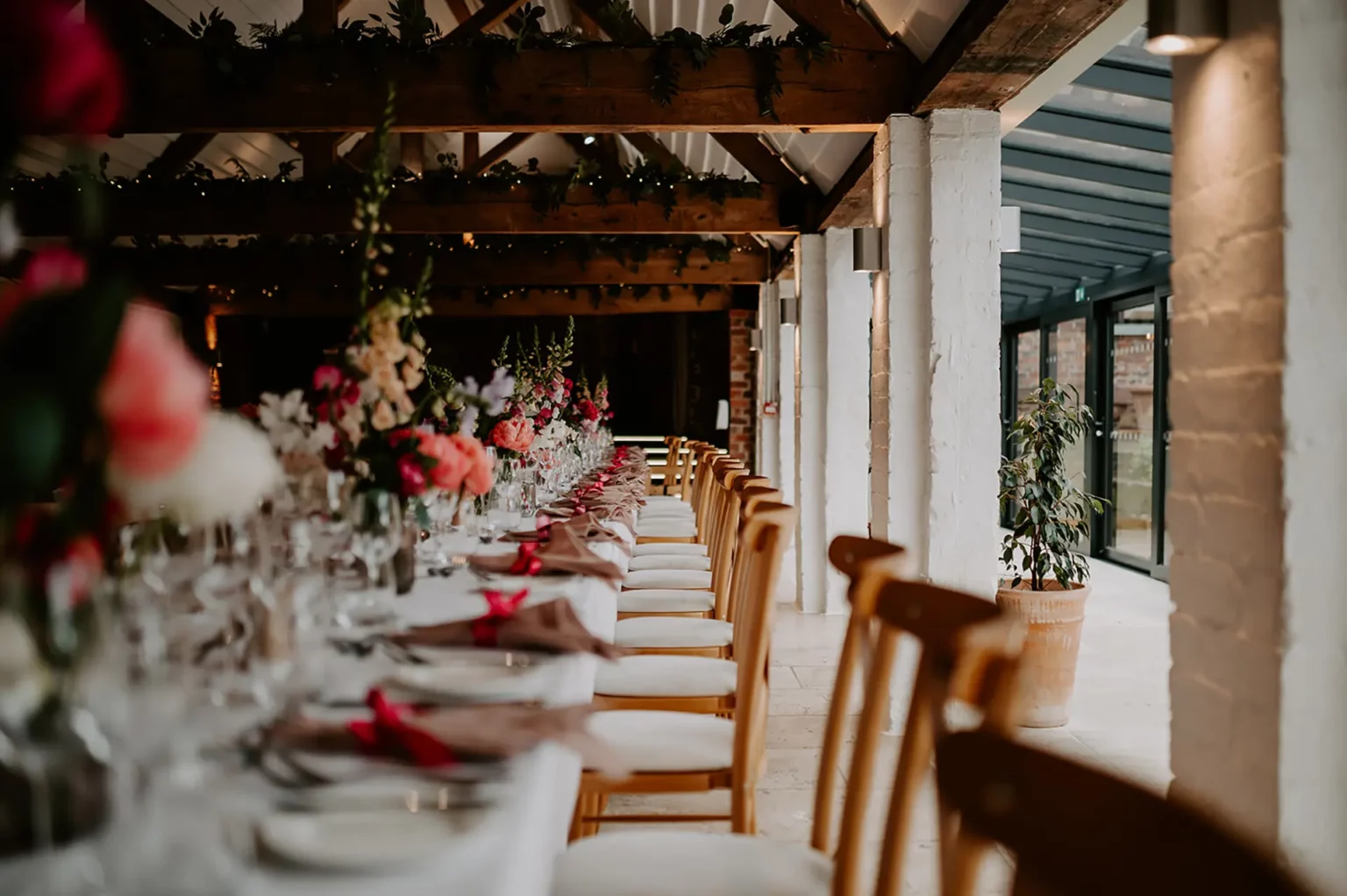 Curradine Barns granary barn dining