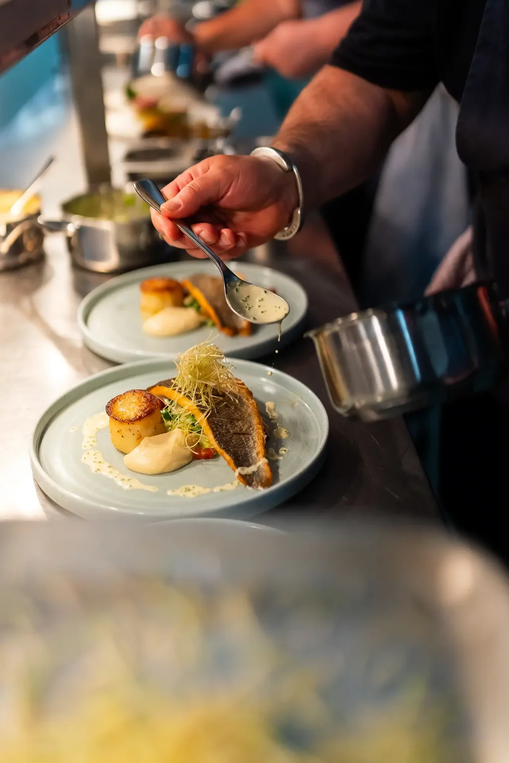 food & drink prep pass seabass