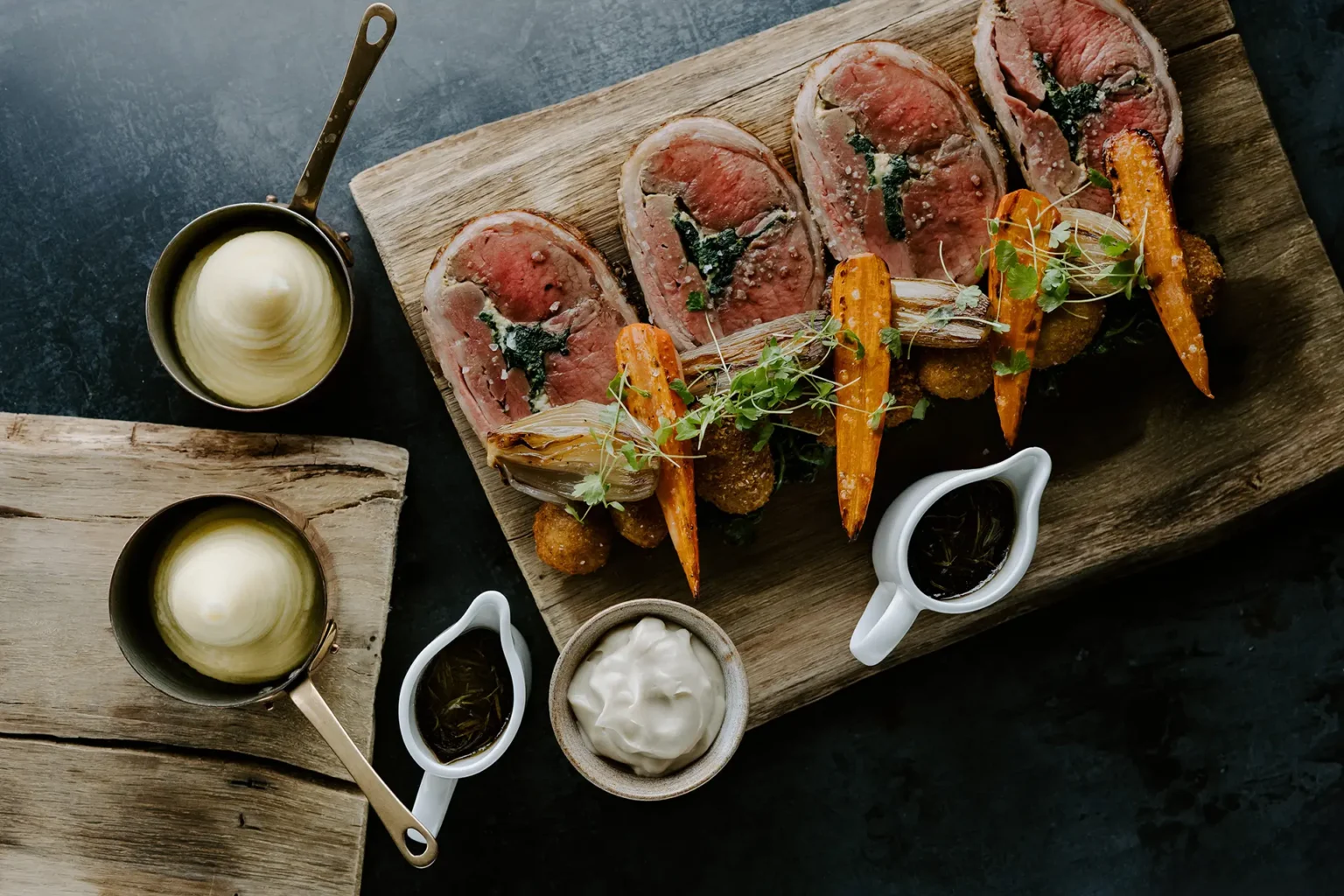 food & drink sharing board meat close