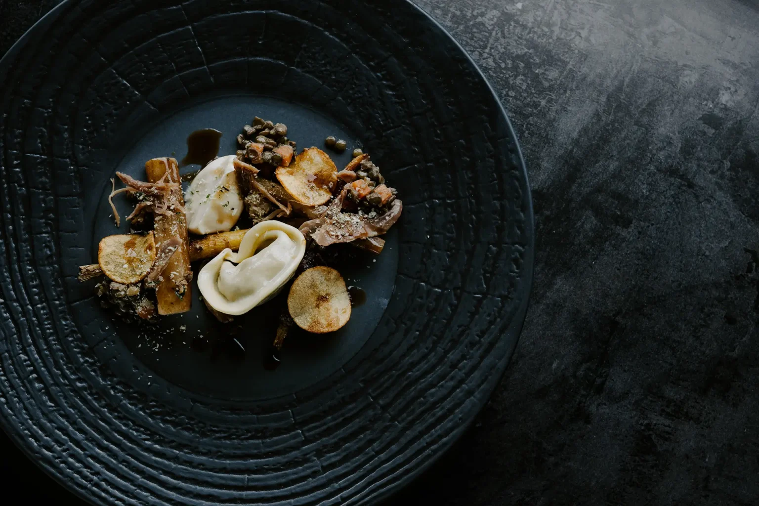 food & drink starters wild mushroom tortellini winter
